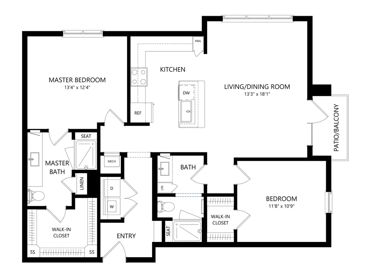 Classic 2D floorplan image